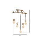 Milagro Lampa Wisząca JACK 5xE27 MLP583 Milagro Lampa Wisząca JACK 5xE27 MLP583