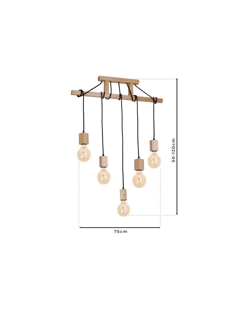 Milagro Lampa Wisząca JACK 5xE27 MLP583 Milagro Lampa Wisząca JACK 5xE27 MLP583