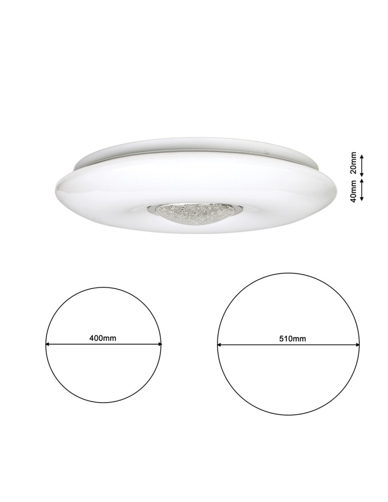 Milagro Plafon VELA 24W LED Ø400 mm Ściemnialny+ Pilot ML4401