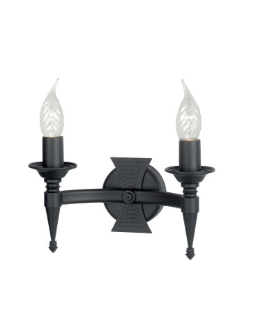 Elstead Lighting Interior Kinkiet SAXON 2x60W E14 SAX2 BLK