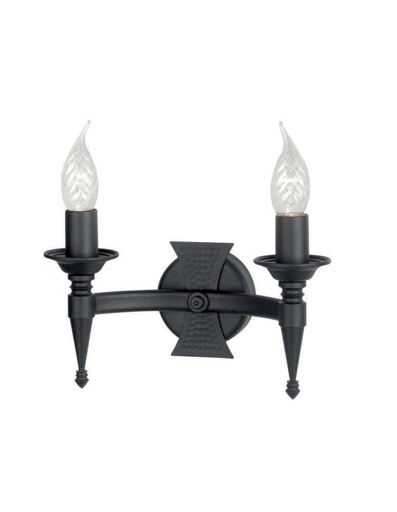 Kinkiety świecznikowe - Elstead Lighting Interior Kinkiet SAXON 2x60W E14 SAX2 BLK - produkt kolory-swiatla.pl 1