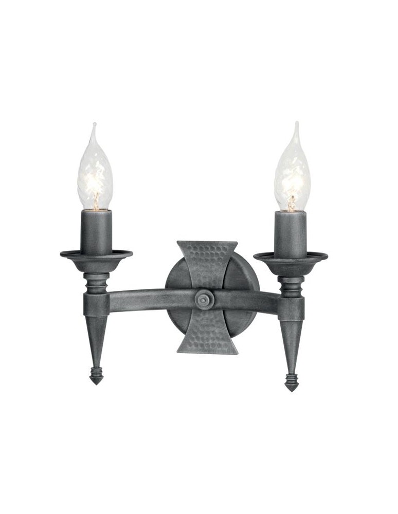 Kinkiety świecznikowe - Elstead Lighting Interior Kinkiet SAXON 2x60W E14 SAX2 BLK/SIL - produkt kolory-swiatla.pl 1