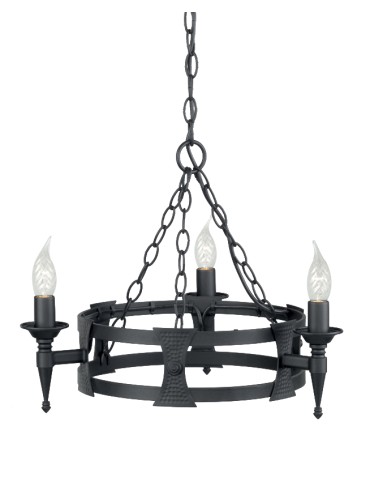 Elstead Lighting Interior Wisząca SAXON 3x60W E14 SAX3 BLK