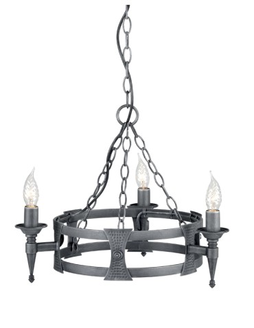 Elstead Lighting Interior Wisząca SAXON 3x60W E14 SAX3 BLK/SIL