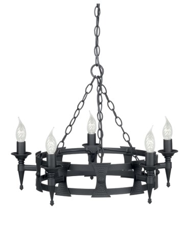 Elstead Lighting Interior Wisząca SAXON 5x60W E14 SAX5 BLK