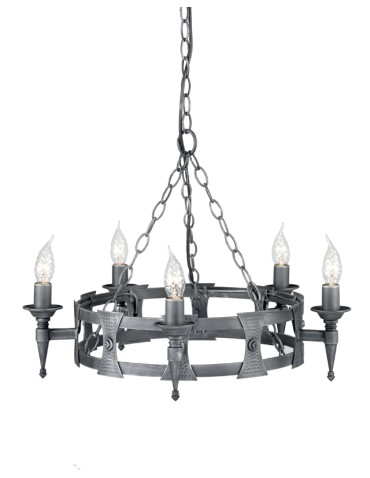 Elstead Lighting Interior Wisząca SAXON 5x60W E14 SAX5 BLK/SIL