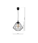 Lampy wiszące - Milagro Lampa wisząca COLIN BLACK 1xE27 MLP4789 - product 9