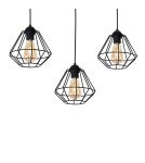 Lampy wiszące - Milagro Lampa wisząca COLIN BLACK 3xE27 MLP4790 - product 3
