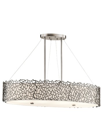 Kichler CORAL OVAL 4x100W E27 Srebrny KL/SILCORAL/ISLE Wisząca