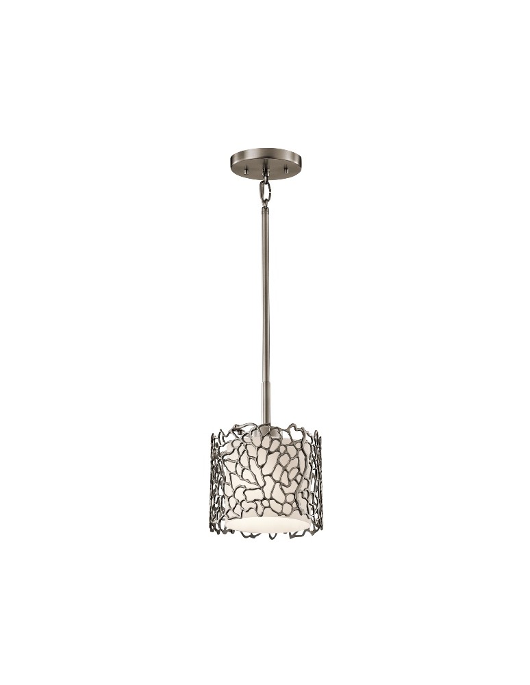 Lampy wiszące - Kichler CORAL 1x100W E27 Srebrny KL/SILCORAL/MP Wisząca - produkt kolory-swiatla.pl 1