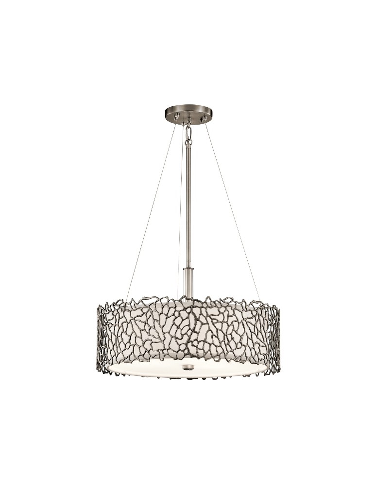Lampy wiszące - Kichler CORAL 3x100W E27 Srebrny KL/SILCORAL/P/A Wisząca - produkt kolory-swiatla.pl 1