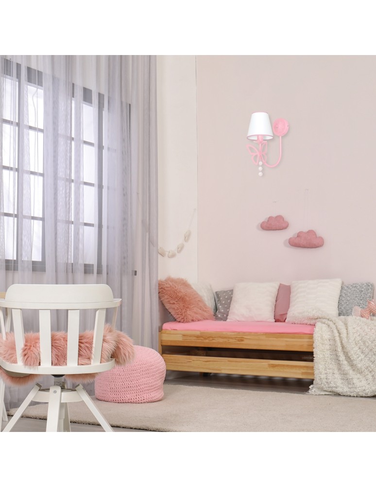 Milagro Kinkiet CHARLOTTE PINK 1xE14 MLP4215 Milagro Kinkiet CHARLOTTE PINK 1xE14 MLP4215