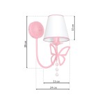 Milagro Kinkiet CHARLOTTE PINK 1xE14 MLP4215 Milagro Kinkiet CHARLOTTE PINK 1xE14 MLP4215