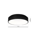 Plafony LED - Milagro Plafon OHIO BLACK 24W LED Ø450mm ML3832 - product 7