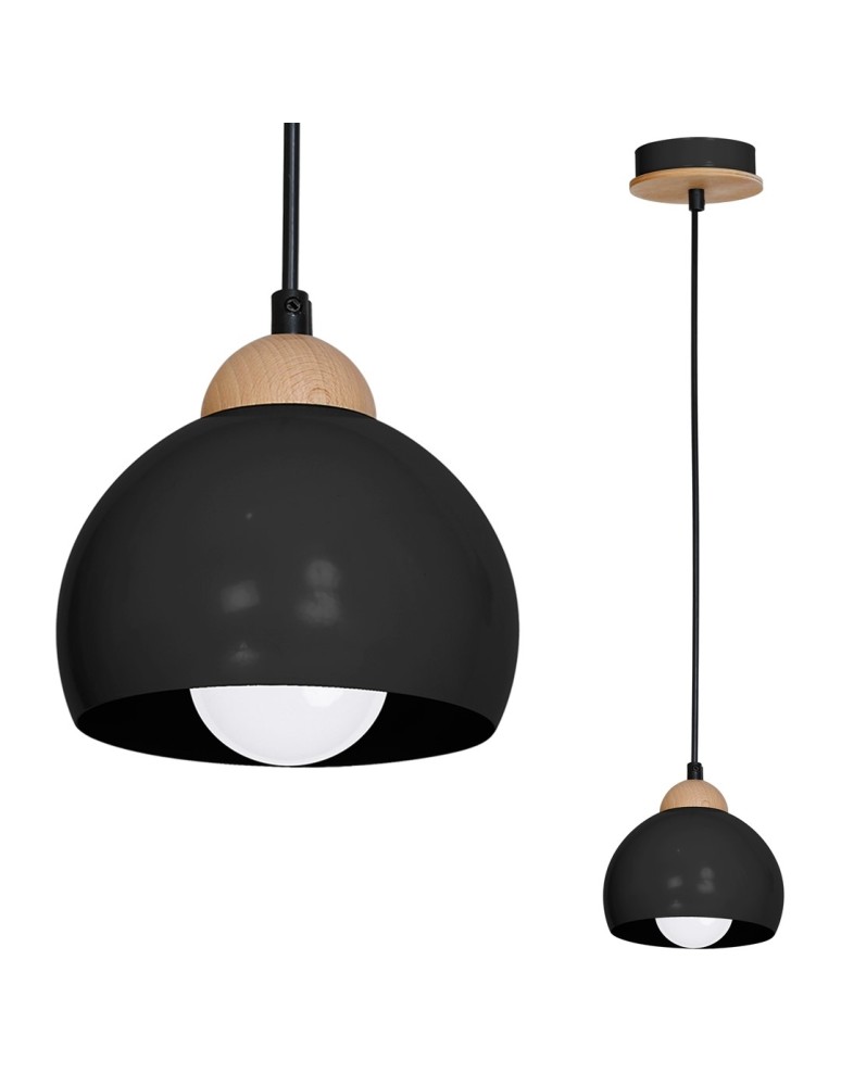 Milagro Lampa wisząca DAMA BLACK 1xE27 MLP6540 Milagro Lampa wisząca DAMA BLACK 1xE27 MLP6540