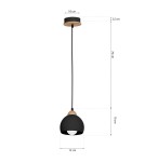 Milagro Lampa wisząca DAMA BLACK 1xE27 MLP6540 Milagro Lampa wisząca DAMA BLACK 1xE27 MLP6540