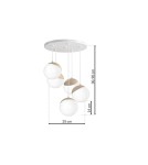Milagro Lampa wisząca SFERA WOOD 5xE14 MLP5426 Milagro Lampa wisząca SFERA WOOD 5xE14 MLP5426