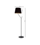 Milagro Lampa stojąca VICTORIA BLACK 1xE27 MLP4915 Milagro Lampa stojąca VICTORIA BLACK 1xE27 MLP4915
