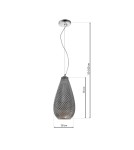 Milagro Lampa wisząca PETRA 1xE27 ML5480 Milagro Lampa wisząca PETRA 1xE27 ML5480