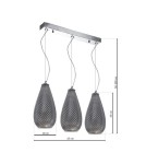 Lampy wiszące - Milagro Lampa wisząca PETRA 3xE27 ML5481 - product 7