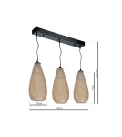 Milagro Lampa wisząca PETRA 3xE27 ML5483 Milagro Lampa wisząca PETRA 3xE27 ML5483