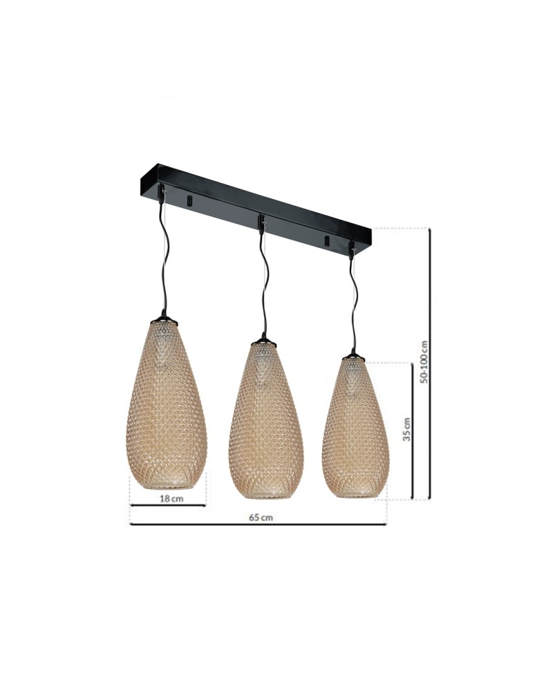 Milagro Lampa wisząca PETRA 3xE27 ML5483 Milagro Lampa wisząca PETRA 3xE27 ML5483