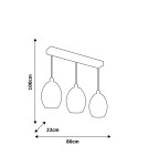 Lampy wiszące - Milagro Lampa wisząca BELIZE 3xE27 ML5487 - product 3