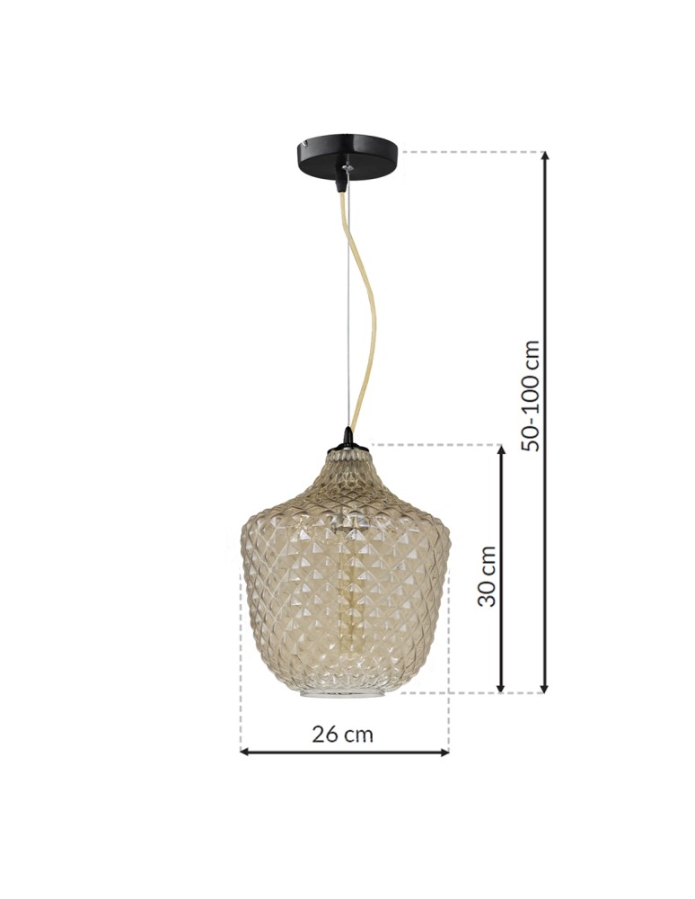 Milagro Lampa wisząca ORLANDO 1xE27 ML5550 Milagro Lampa wisząca ORLANDO 1xE27 ML5550