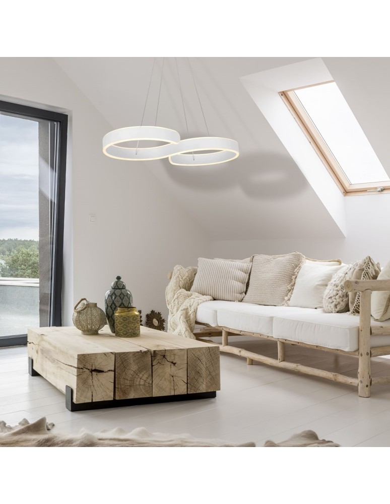 Lampy wiszące - Milagro Lampa wisząca INFINITY WHITE 60W LED ML5493 - product kolory-swiatla.pl 2
