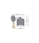 Kinkiety dziecięce - Milagro Kinkiet MIŚ 1xE27 MLP4960 - product 7