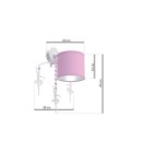 Kinkiety dziecięce - Milagro Kinkiet BALETNICA PINK 1xE27 MLP4971 - product 7