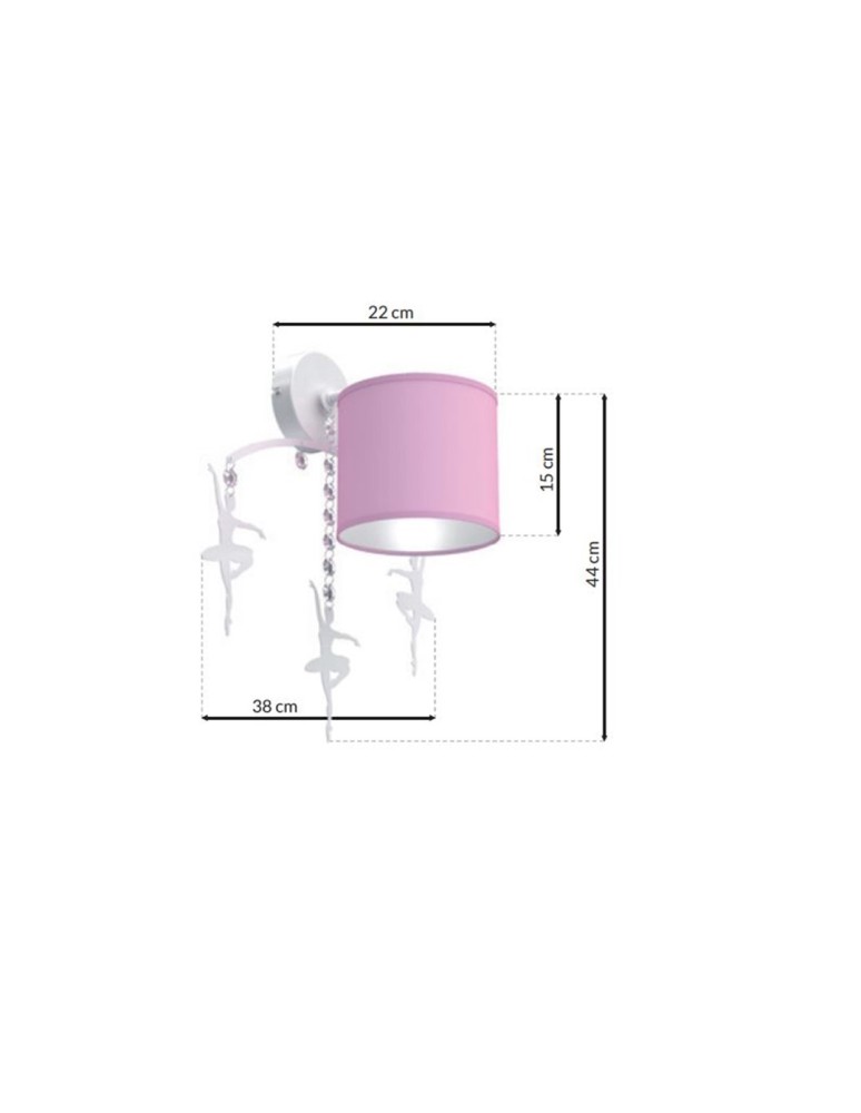 Milagro Kinkiet BALETNICA PINK 1xE27 MLP4971