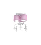 Lampy sufitowe dziecięce - Milagro Lampa sufitowa BALETNICA PINK 3xE27 MLP4973 - product 1