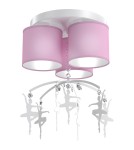 Lampy sufitowe dziecięce - Milagro Lampa sufitowa BALETNICA PINK 3xE27 MLP4973 - product 2