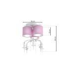 Lampy sufitowe dziecięce - Milagro Lampa sufitowa BALETNICA PINK 3xE27 MLP4973 - product 7