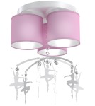Lampy sufitowe dziecięce - Milagro Lampa sufitowa BALETNICA PINK 3xE27 MLP4973 - product 8