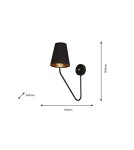 Milagro Kinkiet VICTORIA BLACK 1xE27 MLP4911 Milagro Kinkiet VICTORIA BLACK 1xE27 MLP4911