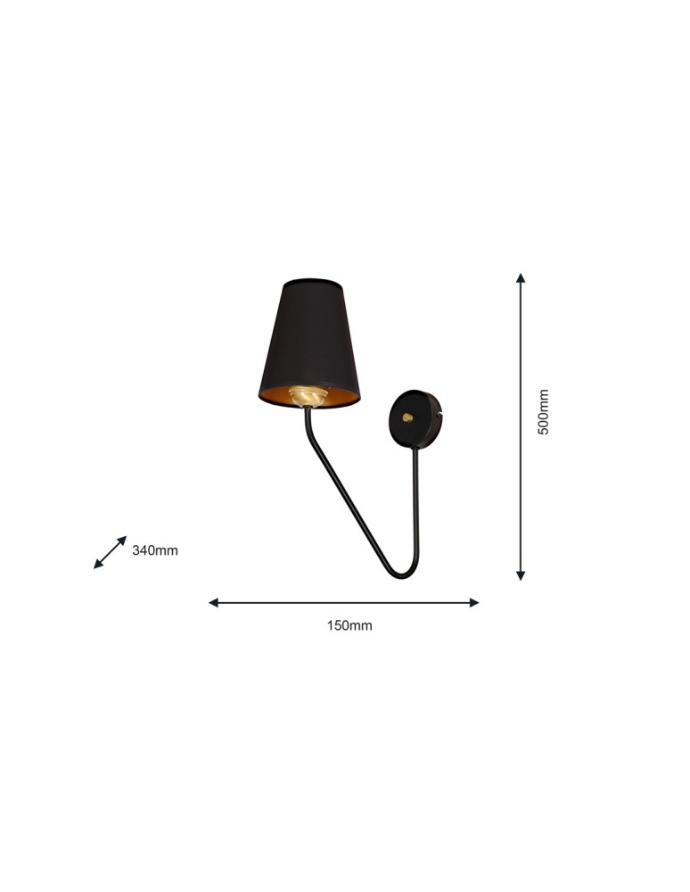 Milagro Kinkiet VICTORIA BLACK 1xE27 MLP4911 Milagro Kinkiet VICTORIA BLACK 1xE27 MLP4911