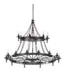 Żyrandole rustykalne - Elstead Lighting Interior Wisząca WARWICK 18x60W E14 WR18 GRAPHITE - product 1