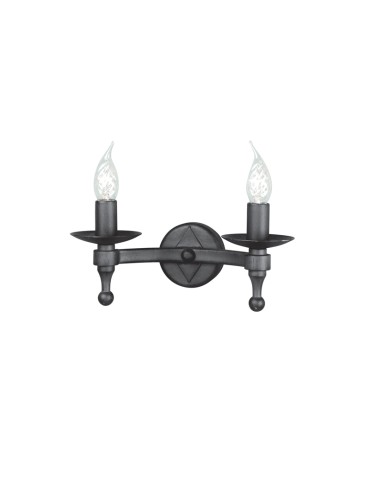 Elstead Lighting Interior Kinkiet WARWICK 2x60W E14 WR2 GRAPHITE