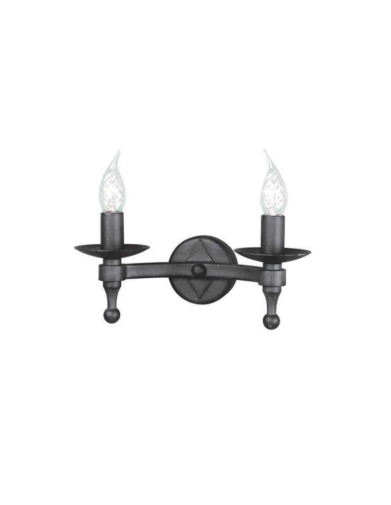 Kinkiety - Elstead Lighting Interior Kinkiet WARWICK 2x60W E14 WR2 GRAPHITE - produkt kolory-swiatla.pl 1