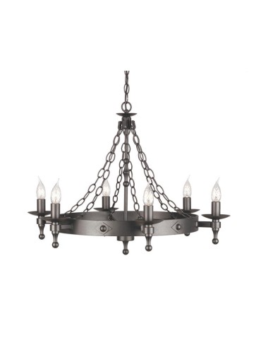 Elstead Lighting Interior Wisząca WARWICK 6x60W E14 WR6 GRAPHITE