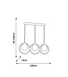 Lampy wiszące - Milagro Lampa wisząca BOSTON 3xE14 MLP5595 - product 3