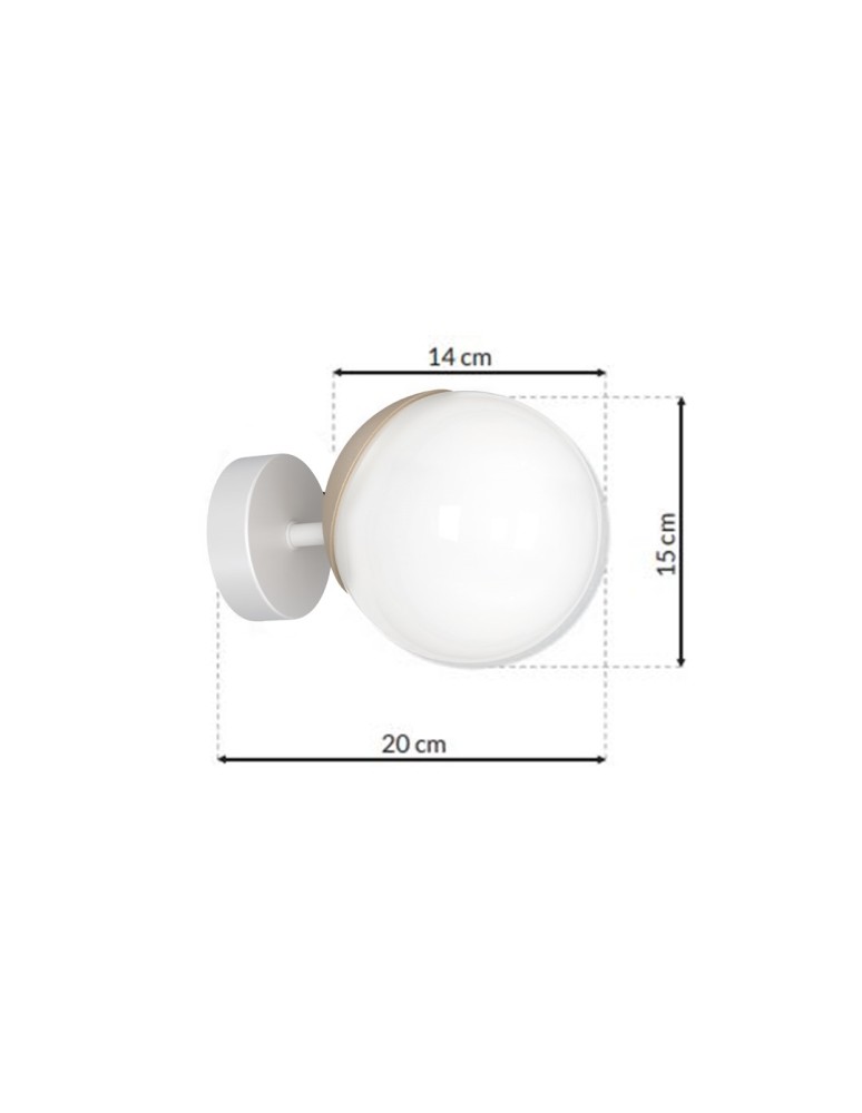 Milagro Kinkiet SFERA WOOD 1xE14 MLP5423