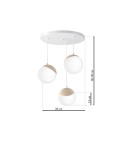 Milagro Lampa wisząca SFERA WOOD 3xE14 MLP5425 Milagro Lampa wisząca SFERA WOOD 3xE14 MLP5425