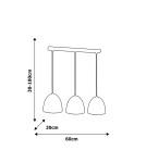 Lampy wiszące - Milagro Lampa wisząca VEGAS 3xE27 MLP5588 - product 3