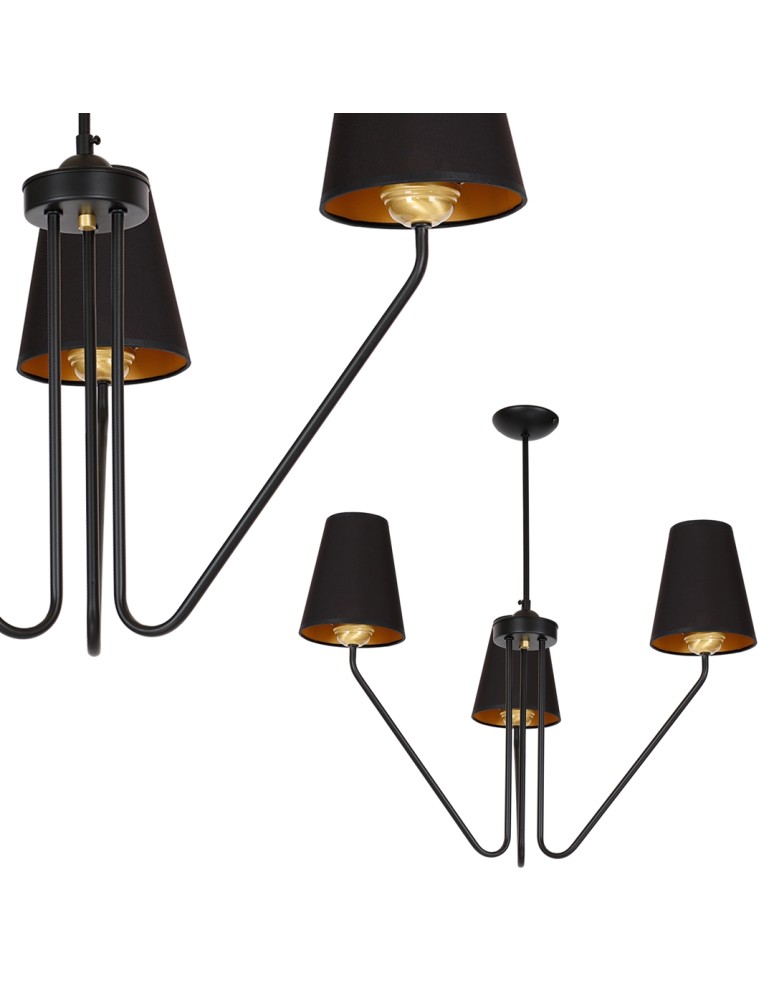 Milagro Żyrandol VICTORIA BLACK 3xE27 MLP4912 Milagro Żyrandol VICTORIA BLACK 3xE27 MLP4912