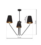 Milagro Żyrandol VICTORIA BLACK 3xE27 MLP4912 Milagro Żyrandol VICTORIA BLACK 3xE27 MLP4912