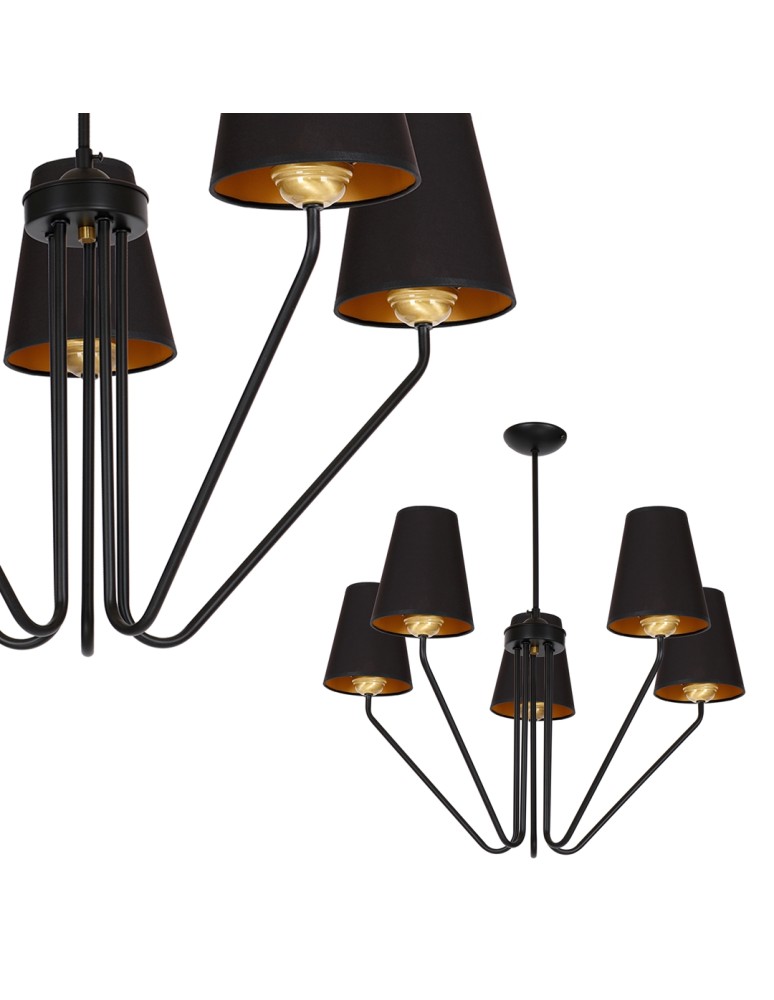 Milagro Żyrandol VICTORIA BLACK 5xE27 MLP4913 Milagro Żyrandol VICTORIA BLACK 5xE27 MLP4913