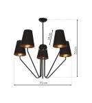 Milagro Żyrandol VICTORIA BLACK 5xE27 MLP4913 Milagro Żyrandol VICTORIA BLACK 5xE27 MLP4913